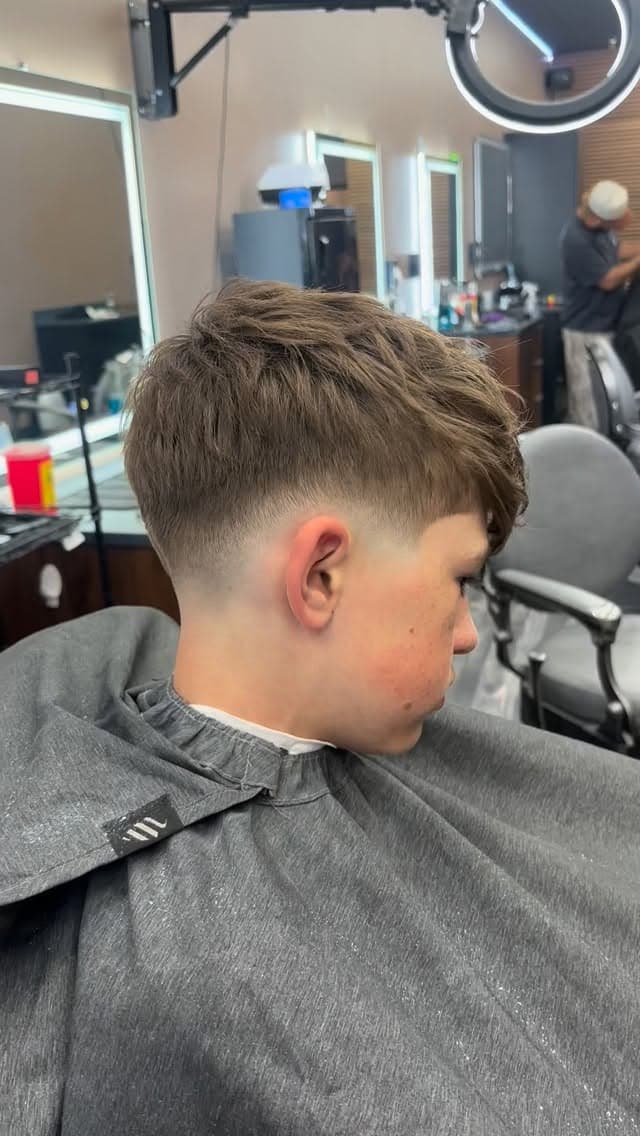 Client after a haircut and beard combo service